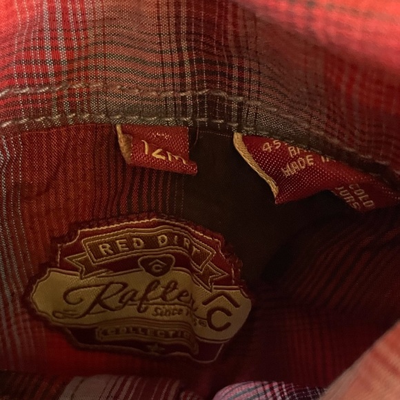 Rafter C Pearl Snap Long‎ Sleeve Western Snap Crotch Shirt Infant Size 12 Months - Picture 4 of 5